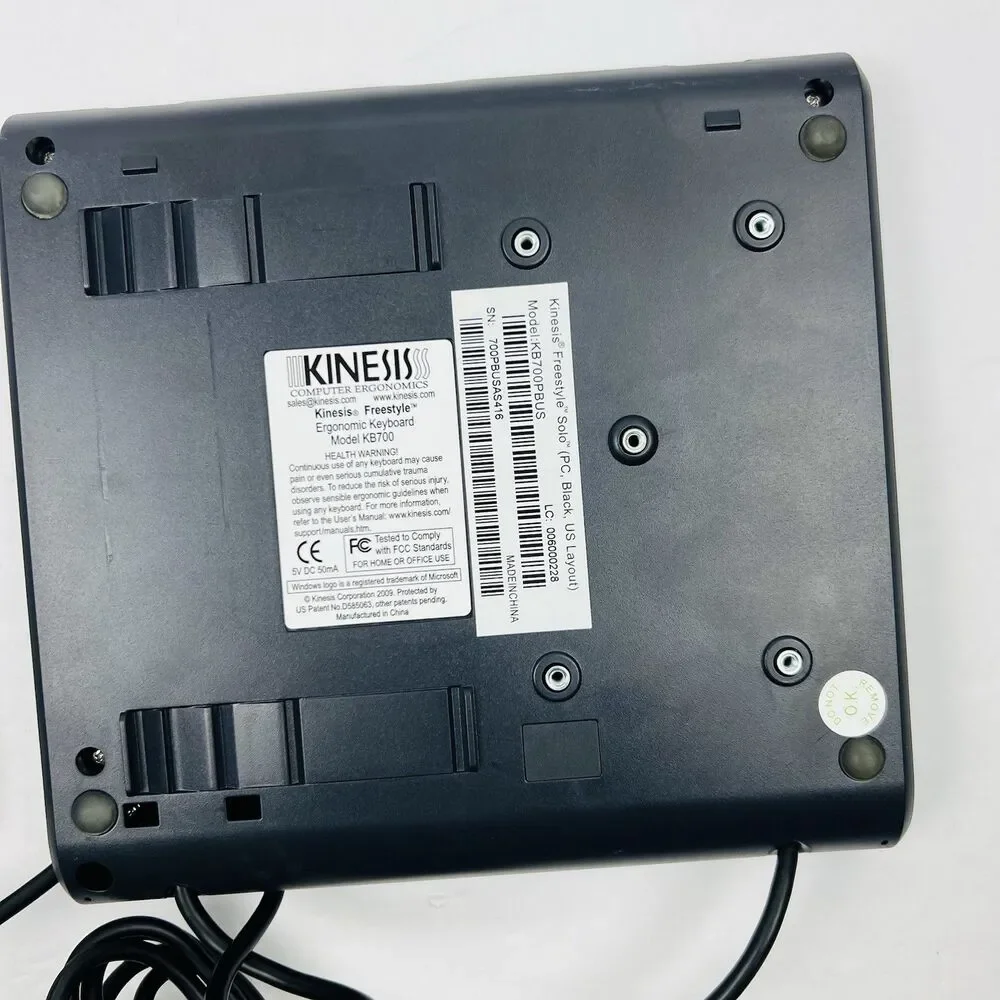 Kinesis Keyboard Freestyle Solo Model KB700PBUS PC TESTED WORKS